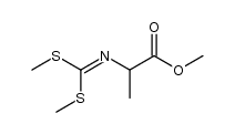 N-[bis(methylthio)methylene] alanine methyl ester结构式