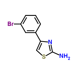 4-(3-溴苯基)噻唑-2-胺结构式