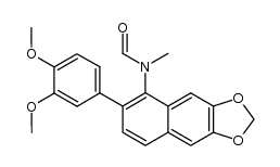 2-(3,4-dimethoxyphenyl)-6,7-methylenedioxy-1-(N-methylformamido)naphthalene结构式