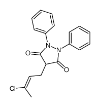 4-[(Z)-3-chlorobut-2-enyl]-1,2-diphenylpyrazolidine-3,5-dione结构式