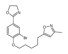 5-[5-[2-bromo-4-(4,5-dihydro-1,3-oxazol-2-yl)phenoxy]pentyl]-3-methyl-1,2-oxazole结构式