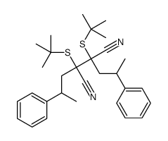 2,3-bis(tert-butylsulfanyl)-2,3-bis(2-phenylpropyl)butanedinitrile结构式