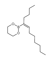 (E)-2-(dodec-5-en-5-yl)-1,3,2-dioxaborinane结构式