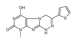 9-methyl-3-thiophen-2-yl-1,4-dihydropurino[8,7-c][1,2,4]triazine-6,8-dione结构式