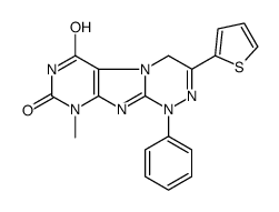9-methyl-1-phenyl-3-thiophen-2-yl-4H-purino[8,7-c][1,2,4]triazine-6,8-dione结构式