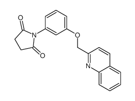 1-[3-(quinolin-2-ylmethoxy)phenyl]pyrrolidine-2,5-dione结构式