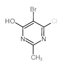 5-Bromo-6-chloro-2-methylpyrimidin-4-ol结构式