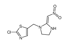 2-chloro-5-[[(2Z)-2-(nitromethylidene)imidazolidin-1-yl]methyl]-1,3-thiazole结构式