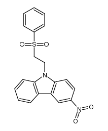 9-(2-phenylsulphonyl-ethyl)-3-nitro-9H-carbazole结构式