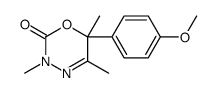 6-(4-methoxyphenyl)-3,5,6-trimethyl-1,3,4-oxadiazin-2-one结构式