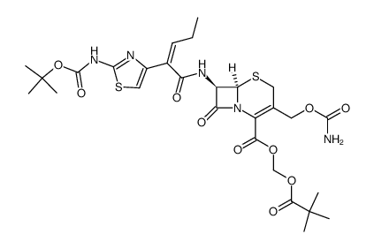 (tert-Butoxycarbonyl)oxycefcapene pivoxil结构式