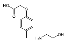 2-hydroxyethylazanium,2-(4-methylphenyl)sulfanylacetate结构式