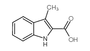 3-甲基-1H-吲哚-2-羧酸结构式