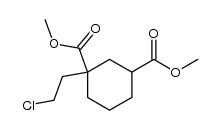 dimethyl 1-(2'-chloroethyl)cyclohexane-1,3-dicarboxylate结构式