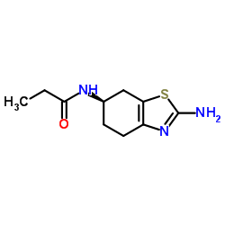 (R)-N-(2-氨基-4,5,6,7-四氢-6-苯并噻唑)-丙胺结构式