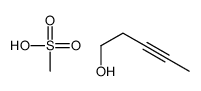 methanesulfonic acid,pent-3-yn-1-ol结构式