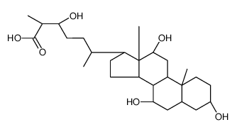 (3a,5b,7a,12a)- 3,7,12,24-tetrahydroxy-cholestan-26-oic acid结构式