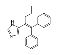 5-(1,1-diphenylpent-1-en-2-yl)-1H-imidazole结构式