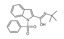 1-(benzenesulfonyl)-N-tert-butylindole-2-carboxamide结构式