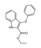 ethyl 3-phenylsulfanyl-1H-indole-2-carboxylate结构式