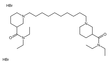 1-[10-[3-(diethylcarbamoyl)piperidin-1-yl]decyl]-N,N-diethylpiperidine-3-carboxamide,dihydrobromide结构式