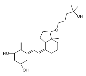 (1R,3S,5E)-5-[(2E)-2-[(3aS,7aS)-1-(4-hydroxy-4-methylpentoxy)-7a-methyl-2,3,3a,5,6,7-hexahydro-1H-inden-4-ylidene]ethylidene]-4-methylidenecyclohexane-1,3-diol结构式