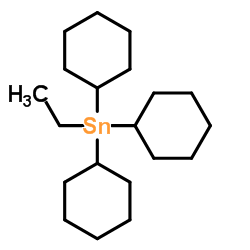 三环己基(乙基)锡结构式