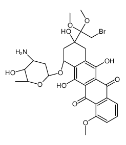 (7S,9S)-7-[(2R,4S,5S,6S)-4-amino-5-hydroxy-6-methyloxan-2-yl]oxy-9-(2-bromo-1,1-dimethoxyethyl)-6,9,11-trihydroxy-4-methoxy-8,10-dihydro-7H-tetracene-5,12-dione结构式