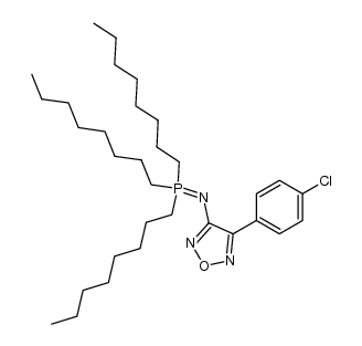 3-(4-chlorophenyl)-4-trioctylphosphiniminofurazan结构式