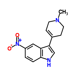 3-(1-甲基-1,2,3,6-四氢吡啶-4-基)-5-硝基-1H-吲哚结构式