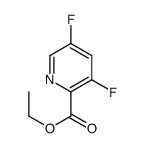 ethyl 3,5-difluoropyridine-2-carboxylate结构式