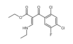 2-(2,4-Dichlor-5-fluorbenzoyl)-3-ethylaminoacrylsaeure-ethylester结构式