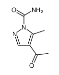1H-Pyrazole-1-carboxamide, 4-acetyl-5-methyl- (9CI)结构式