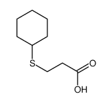 3-cyclohexylsulfanylpropanoic acid结构式