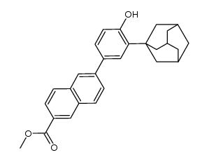 6-(3-adamantan-1-yl-4-hydroxyphenyl)naphthalene-2-carboxylic acid methyl ester结构式