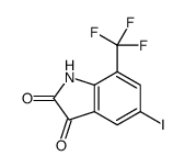5-iodo-7-(trifluoromethyl)-1H-indole-2,3-dione结构式