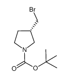 (3S)-3-(溴甲基)-1-吡咯烷甲酸叔丁酯结构式