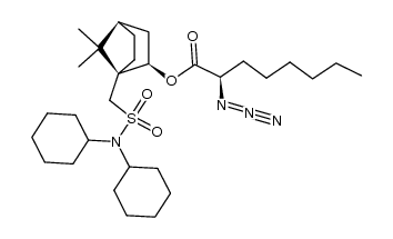 (R)-(1S,2R,4R)-1-((N,N-dicyclohexylsulfamoyl)methyl)-7,7-dimethylbicyclo[2.2.1]heptan-2-yl 2-azidooctanoate结构式