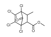1,4,5,6-tetrachloro-2-carbomethoxy-3-methylbicyclo[2.2.1]hept-5-en-7-one结构式
