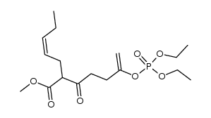 methyl (Z)-2-[4-[(diethoxyphosphoryl)oxy]-1-oxo-4-pentenyl]-4-heptenoate结构式