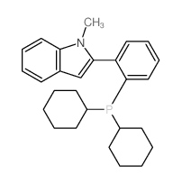 2-[2-(二环己基膦基)苯基] -N -甲基吲哚结构式