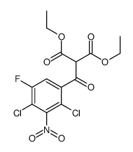 diethyl 2-(2,4-dichloro-5-fluoro-3-nitrobenzoyl)propanedioate结构式