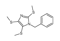 1-benzyl-2,4,5-tris(methylsulfanyl)imidazole结构式