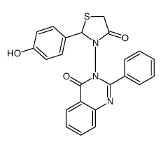 2-(4-hydroxyphenyl)-3-(4-oxo-2-phenylquinazolin-3-yl)-1,3-thiazolidin-4-one结构式
