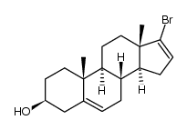 17-bromo-3&beta;-hydroxy-5&alpha;-androstan-5,16-diene结构式