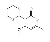 3-(1,3-dithian-2-yl)-4-methoxy-6-methylpyran-2-one结构式