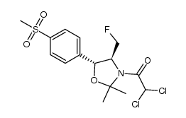 3-(dichloroacetyl)-4(S)-(fluoromethyl)-2,2-dimethyl-5(R)-[4-(methylsulfonyl)phenyl]oxazolidine结构式