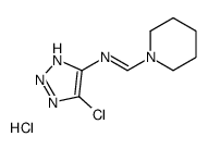 N-(5-chloro-2H-triazol-4-yl)-1-piperidin-1-ylmethanimine,hydrochloride结构式