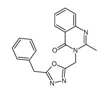 3-[(5-benzyl-1,3,4-oxadiazol-2-yl)methyl]-2-methylquinazolin-4-one结构式