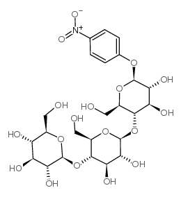 4-硝基苯基-β-D-纤维三糖苷结构式